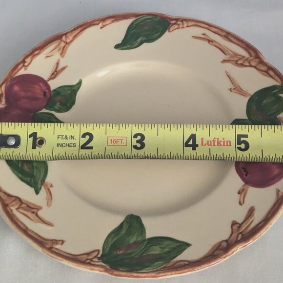 Set of 10 Vintage FRANCISCAN WARE Apple Leaf Pattern  6" Saucer Side Plates - Picture 3 of 4